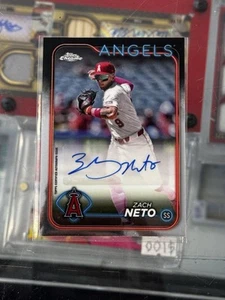 Zach Neto 2024 Topps Chrome RC Auto #AC-ZN Los Angeles Angels Rookie Autograph - Picture 1 of 2