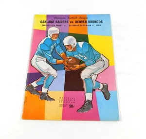 1960 Denver Broncos at Oakland Raiders AFL Programa de Fútbol 12-17-60 - Imagen 1 de 9