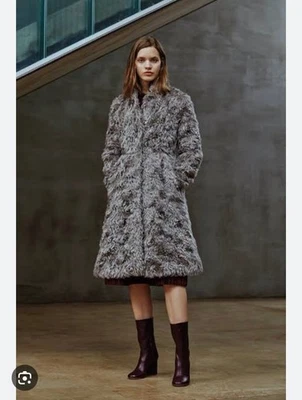Marimekko Yvette Grey Mohair Fur Coat Jacket Size 36 AUS 8 BNWT - Image 1 of 4