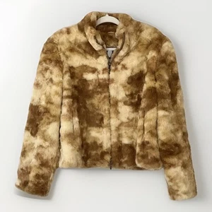 Donna Salyers Fabulous Furs Caramel Cream Color Fox Rabbit Faux Size XL READ - Picture 1 of 19