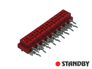 2pcs 18pin THT Female-on-Board Connector Side Entry Micro-MaTch 8-0215460-8 AMP - Bild 1 von 2