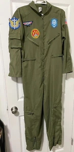 S Top Gun Maverick Flight Suit Costume Dress Up Men's Coveralls Jumpsuit - Picture 1 of 3