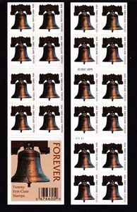 2007 Liberty Bell Sc 4126a booklet of 20 forever rate plate number P1111 - Picture 1 of 1