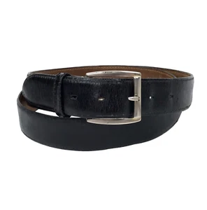 Danbury Gürtel Herren 38 schwarz Leder Arbeit elegant Rindsleder silberne Schnalle USA 1,25" W - Bild 1 von 10