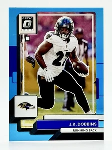 2022 Donruss Optic Aqua Prizm #14 JK Dobbins 211/299 Baltimore Ravens - Picture 1 of 2