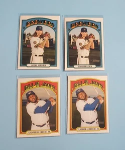 Vladimir Guerrero Jr & Josh Hader ERROR set. 2021 Topps Heritage #395 & #193 - Picture 1 of 3