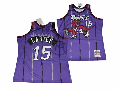 Camiseta deportiva Mitchell & Ness autografiada por Vince Carter de los Toronto Raptors auténtica Foto 1 de 4