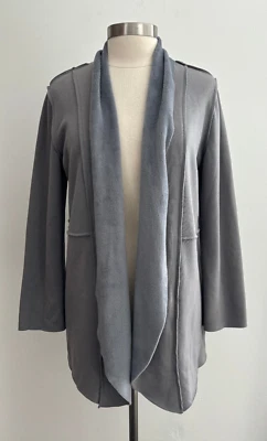 Chico's Zenergy Cozy Plush Gray Sweater Jacket sz 1 New NWT - Image 1 of 4