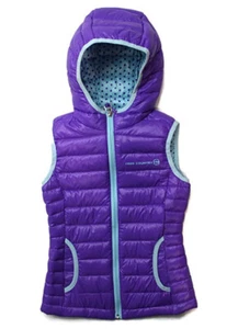 Free Country Girl's Hooded Power Down Vest Wisteria - Picture 1 of 1