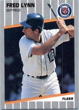 1989 Fleer #138  Fred Lynn  Outfield  Detroit TIGERS  FREE mailing