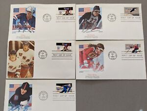 First Day Issue 1980  Olympics Lake Placid First Day Covers Lot Of 5 Team USA