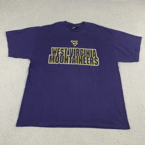 West Virginia Mountaineers T-Shirt Mens Extra Large Blue Short Sleeve Football Cover