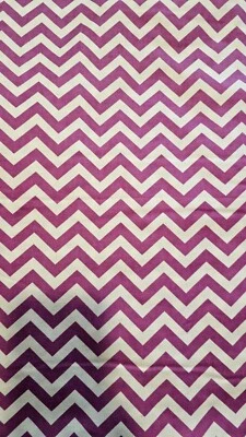 7 YARD 20" CHEVRON ZIG ZAG STRIPE FLANNEL FABRIC SEWING RAG QUILT PURPLE WHITE - Image 1 of 4