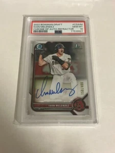 Ivan Melendez 2022 1st Bowman Chrome Refractor Auto /499 PSA 10 - Bild 1 von 2