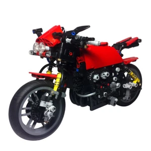 MOC: Functional Motorcycle Model Building Toys for Collection 913 Pieces - Picture 1 of 3