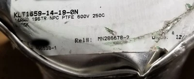 Cable de conexión Super-Temp #14awg UL-1659 níquel (NPC) PTFE 250C 600V negro/10 pies Foto 1 de 4