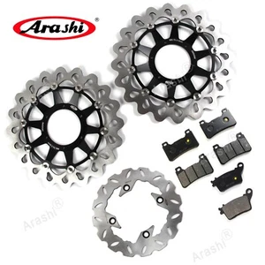 Front Rear Brake Disc + Organic Brake Pads For Honda CBR1000RR 2008 - 2015 2009 - Picture 1 of 12