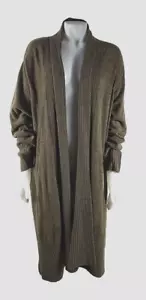 Nuovo con etichette - Barefoot Dreams Cozychic Lite Catalina Long Cardi Olive Duster Petite 3X - Foto 1 di 6