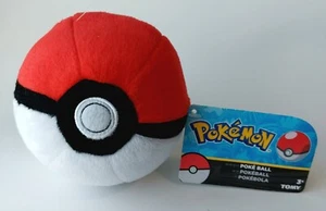 TOMY 5" 2016 Red Pokemon Poke Ball Plush NWT - Picture 1 of 9