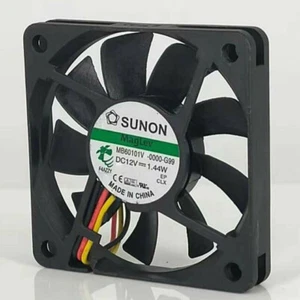 Sunon 60x60x10mm MagLev Bearing Silent 3-Pin 12V 0.65W 12.2CFM 3200RPM Case Fan - Picture 1 of 2