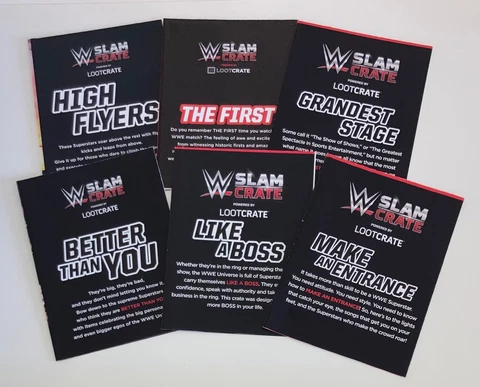 WWE Slam Crate Poster (6) Poster Lot 24x16” Daniel Bryan Naomi Miz AJ Styles Cover