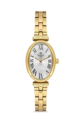 Hislon Women's Vintage Mini Watch 22 mm Oval Sapphire Glas Golden Color - Image 1 of 4