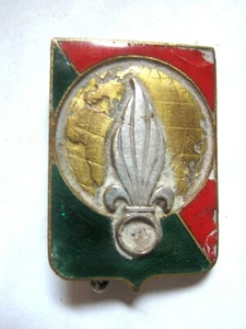 ANCIEN INSIGNE EMAIL LEGION ETRANGERE INFANTERIE 1° REI DRAGO ROMAINVILLE DEPOSE - Picture 1 of 2