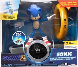 Sonic the Hedgehog 2 Speed Remote Control RC Vehicle Lights up Wheels 360 Spin - Picture 1 of 12