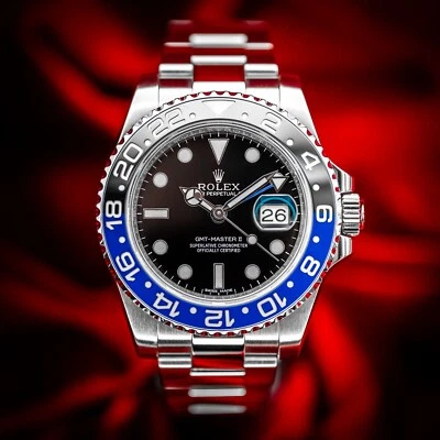 Rolex GMT Master II Batman Black & Blue Bezel 116710BLNR w/ Box & Card - Image 1 of 4