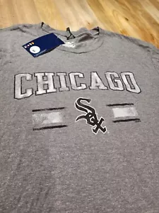 MLB CHICAGO WHITE SOX TEAM LOGO MEN'S T- SHIRT 100% AUTHENTIC Grey NWT. $45 - Picture 1 of 6