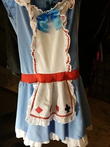 Vintage Alice In Wonderland Dress Embroidered Costume Girls - Picture 1 of 3