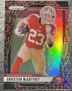 Fútbol americano Panini Prizm NFL SSP 2024 Christian McCaffrey 250 piel de serpiente 49ers - Imagen 1 de 12