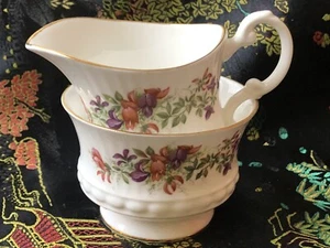 Royal Minister England bone chiina sugar and creamer Floral - Picture 1 of 4