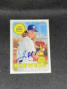 Josh Hader Milwaukee Brewers Signed Auto 2018 Topps Heritage Card #150 ~ COA - Imagen 1 de 3
