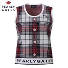 Genuine PEARLY GATES GOLF Womens Check Button Detail Knit Vest Navy
