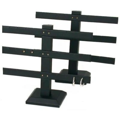 24双耳环T条黑色人造皮革显示屏 — 第 1/2 张图片