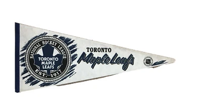 NHL Toronto Maple Leafs Vintage EST.1917 Team Logo Hockey Felt Full Size Pennant - Image 1 of 4