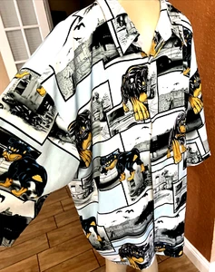 VTG Up Roc Rottweiler Dog   Hip Hop Button Front Shirt Short Sleeve  2XL  ybd - Picture 1 of 9