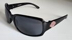 Harley Davidson HDS 5007 Women's Wrap Sunglasses in Black ~Pink Accents 