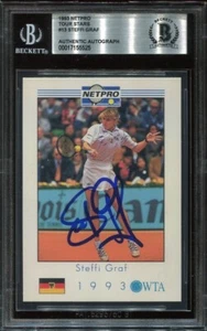STEFFI GRAF signed autographed 1993 NETPRO ROOKIE CARD RC BECKETT (BAS) GOAT - Picture 1 of 2