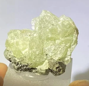 PREHNIT PYRIT ( 15 gr) Kristall Stufe Prehnite Pyrite Crystal , Merelani - Picture 1 of 3