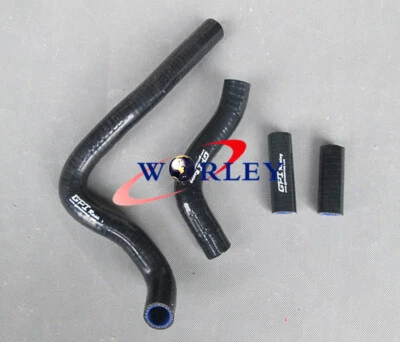 Manguera de radiador de silicona negra para Kawasaki KX250 KX 250 2004 2005 2006 2007 05 06 Foto 1 de 2