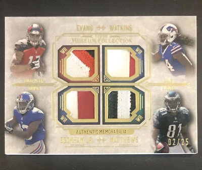 2014 Topps Museum Collection Four-Player Quad Relic: Evans, Beckham Jr., Watkins - Image 1 of 3