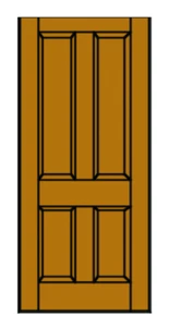4 Panel Internal Door - 2040mm x 620mm - Pre Primed White - Solid Hoop Pine - Picture 1 of 2