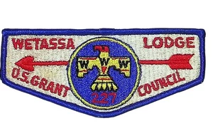 Wetassa Lodge 227 U. S. Grant Council IL S2a cb Flap BLU Bdr (MO2269) - Picture 1 of 2