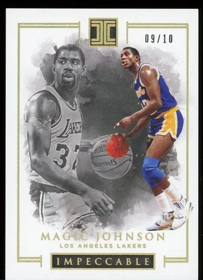 2016-17 Panini Impeccable MAGIC JOHNSON #48 Gold /10 - Image 1 of 2