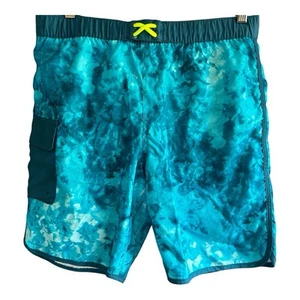 Lands end size 14-16 Husky teal swim trunks - - Picture 1 of 4