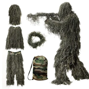Ghillie Suit for Men, 5 in 1 Ghillie Suit Superior Camo Hunting Clothes for K... - Foto 1 di 7
