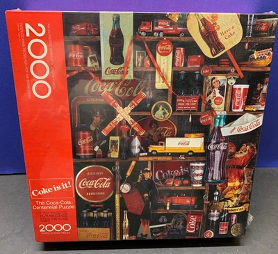 COCA-COLA CENTENNIAL JIGSAW PUZZLE - VINTAGE 1986 SPRINGBOK 2000 PCS NEW SEALED! - Image 1 of 4