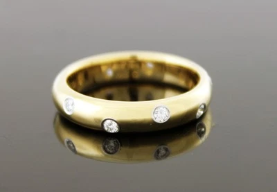 Кольцо Tiffany & Co Etoile из 18-каратного золота платины с бриллиантом 4 мм Eternity размер 6,25 - Изображение 1 из 4